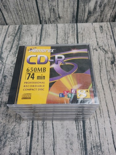Memorex CD-R 650MB 74min Professional Recordable Compact Disc, Gold (11) New - 第 2/4 張圖片