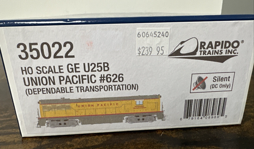 Rapido HO #35022 GE U25B Diesel Locomotive - Union Pacific #626 DCC Ready NIB CC - Picture 2 of 10
