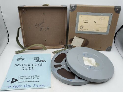Vintage Medical Self Help Training Film 16mm Reel w/ Goldberg Bros Shipping Box - Picture 1 of 11