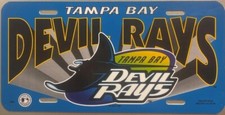 Vintage 1990s Old School Tampa Bay Devil Rays License Plate ⚾ MLB Memorabilia!
