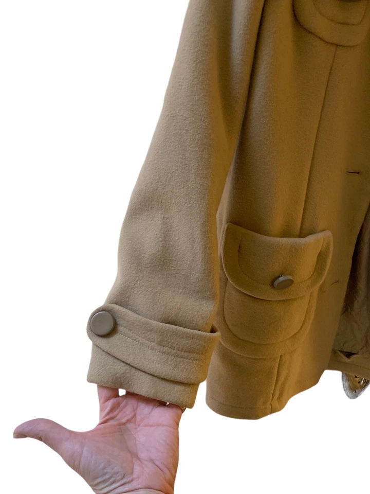 Abrigo Paul & Joe Mujer Mezcla Lana Tostada Guisante Talla 40 FR (8 EE. UU.) DEFECTUOSO Foto 4 de 4