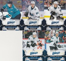 MAXIM LETUNOV, KNYZHOV +8 MORE SHARKS PLAYERS 20-21 UPPER DECK MVP 10 CARD SET