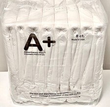 Vintage Plastic Backed Adult Diapers AbsorbencyPlus Level 4 Size M/R Case of 32