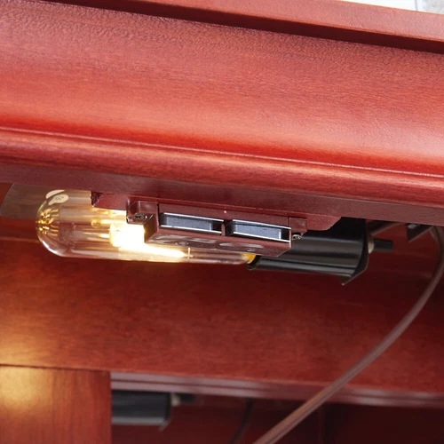 70"H Lighted Curio Cabinet Wooden Display Cabinet,Vintage Accent Storage Cabinet - Picture 16 of 39