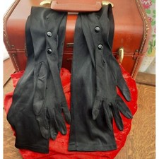 Vintage Womens Gloves 27" by Shalimar Shoulder Length Two Button 1950s