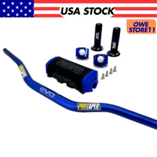 Original "Evo" PRO TAPER Handlebar Fat Bar DIRT BIKE 1 1/8'' ATV Quad GRIPS Pads