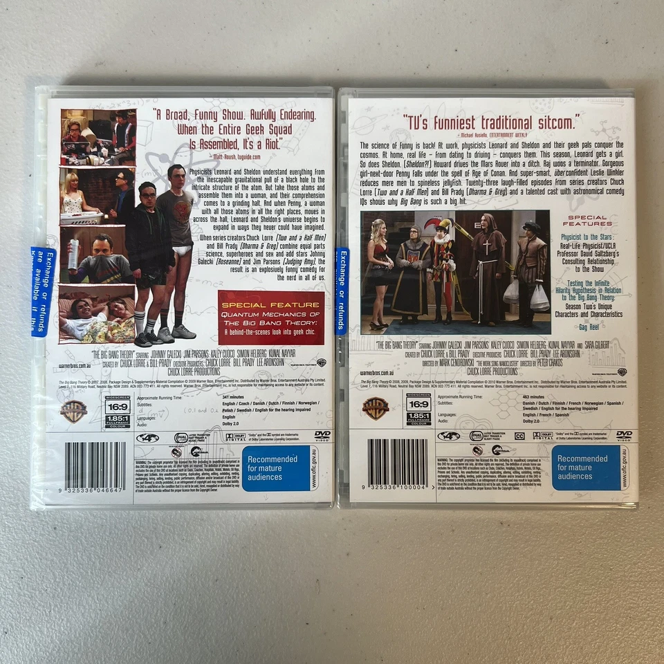 The Big Bang Theory: Season 1 & 2 (DVD 7-Disc) Brand New & Sealed Comedy Sitcom - Image 2 of 2