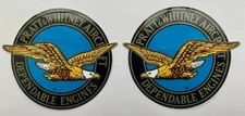 Pratt & Whitney, P&W,  Aircraft Engine Decals, Left, Right or Pair  DEC-0106