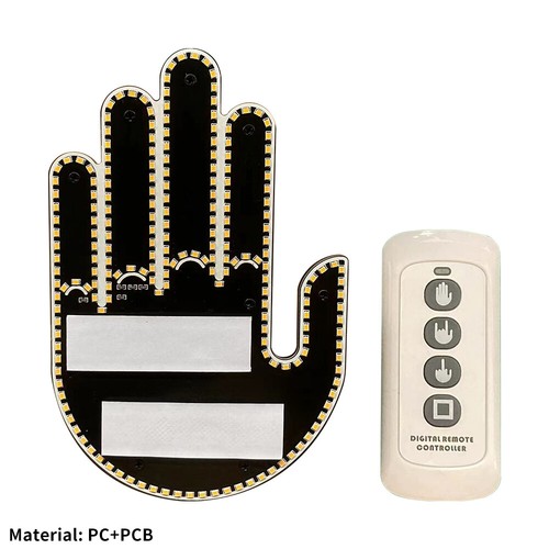 Funny Car Finger Light with Remote Road Rage Signs Middle Finger Gesture Light - Picture 5 of 15