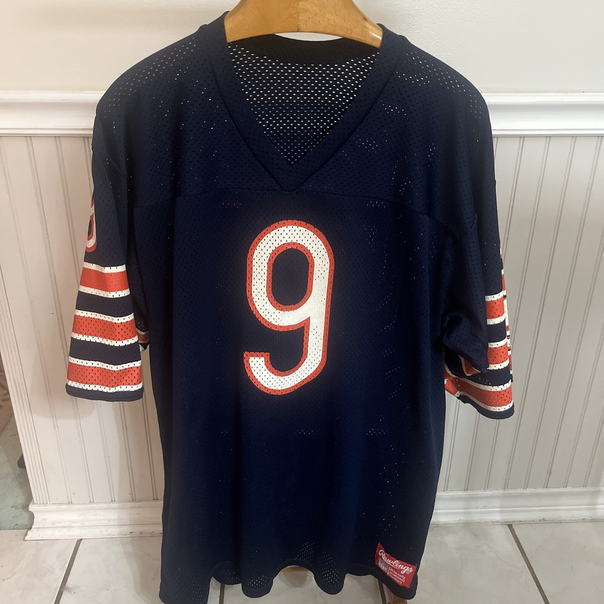 Rawlings Chicago Bears Jersey Extra Large Blue Jim McMahon #9