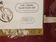 Superior Burgundry Solid 300 Thread Count Full/Queen Duvet Cover Set