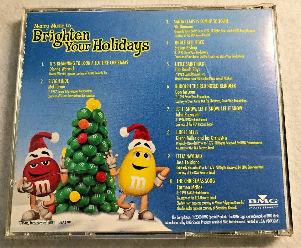 2 Christmas FUN CDS Frostys Sleigh Ride Party & M&Ms Merry Brighten Yr ...