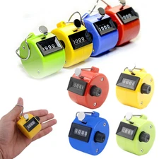 Mechanical Hand Tally Number Counter Click Clicker 4 Digit Counting Manual JQ