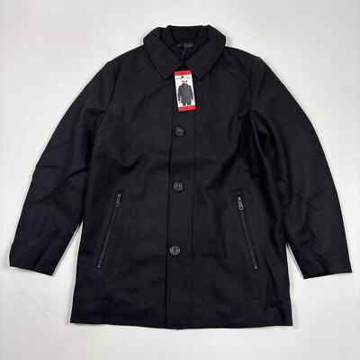 Kenneth Cole Men s Coat  Bib Peacoat Black Medium