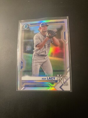 2021 Bowman Chrome Draft Asa Lacy Refractor Prospect #BDC-158 Kansas City Royals