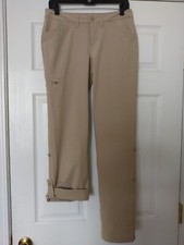 Women's Sz 2 EDDIE BAUER Light Khaki HORIZON ROLL-UP PANTS