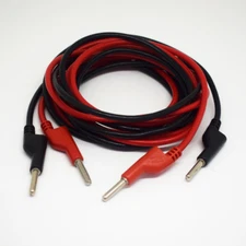 1pair Dual 4mm Banana Plug Test Leads 5Meter Silicone High Voltage Power Cable