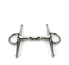 Full Cheek Horse Snaffle Bit with Lozenge Fat Double Joint Oval Link Stainless 