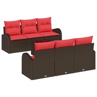 Gartensofa Set Poly-Rattan Braun 55 X 55 X 37 Cm Sitzgruppe Terrasse