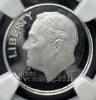 2021-S 90% SILVER Roosevelt Dime Proof NGC PF70 UCAM  (PR70 DCAM) 10C