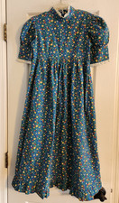 Handmade Girls Medium M Blue Prairie Dress Costume See Photos for Measurements
