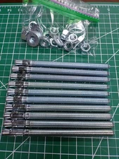 (10 sets) Chromate Concrete Wedge Anchor 1/2" x 7" w/ 5" Length of Threads