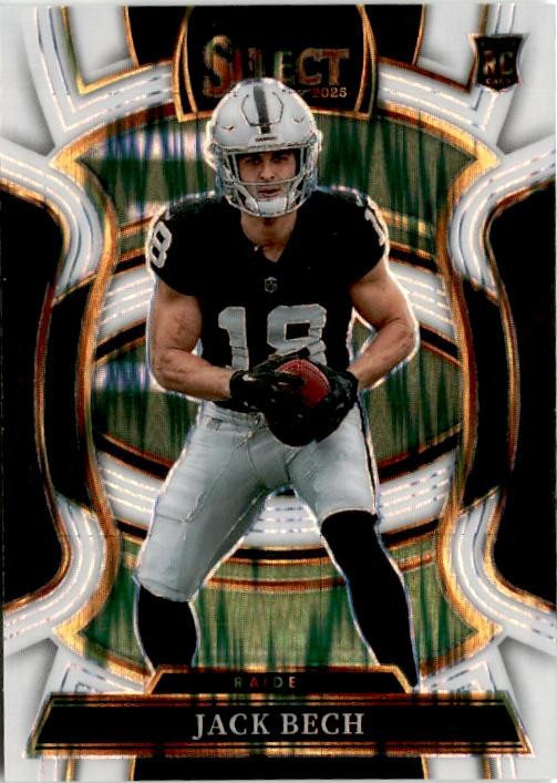 2025 Panini Select #6 Jack Bech White Shock /799 RC Las Vegas Raiders Rookie