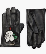 465 Undercover x Jun Takahashi AW2023 Rose Patch Leather Gloves NWOT