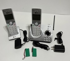AT T DL72210 2-Handset Cordless Phone Answering System Bluetooth White