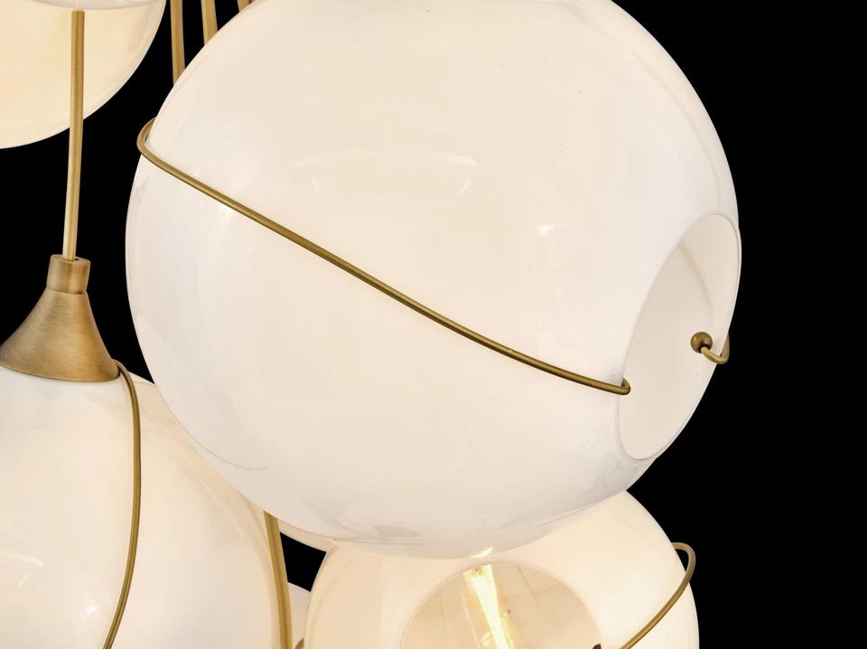 Colgante Hinkley Lighting 30306 Skye 6 luces 24" W multi luz - latón Heritage / Foto 4 de 4