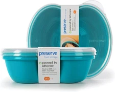 Preserve Food Storage Container, Set of 2, Aqua Blue