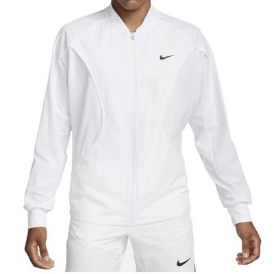 Nike Court Advantage Tennis Jacket Dri-Fit Lightweight White (FD5341-100) Sz S