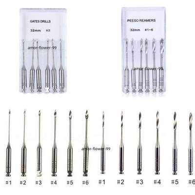 Dental Endo Root Canal Files Peeso Reamers/GATES DRILLS 28/32mm #1/2/3/4/5/6/1-6