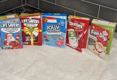 Christmas Candy Storybook (set Of 5) Lifesavers, Fun Dip, Jolly Rancher, Skittle