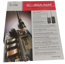 Vtg ICOM IC-4GA/GAT UHF FM Transceiver Information Advertisement Brochure