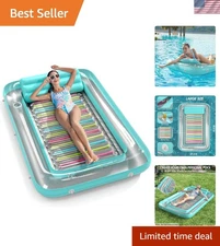 Comfortable 4-in-1 Pool Float with Tanning Mat, Ball Pit & Stability Features