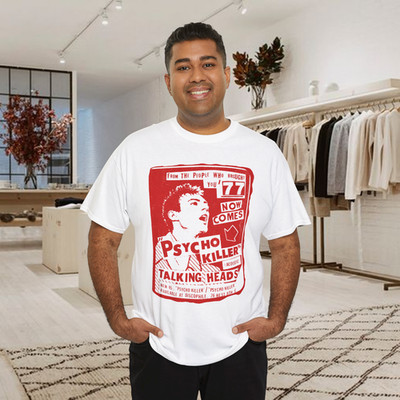 Talking Heads Psycho Killer Red Limited Edition Punk Music Gift Tee T Shirt
