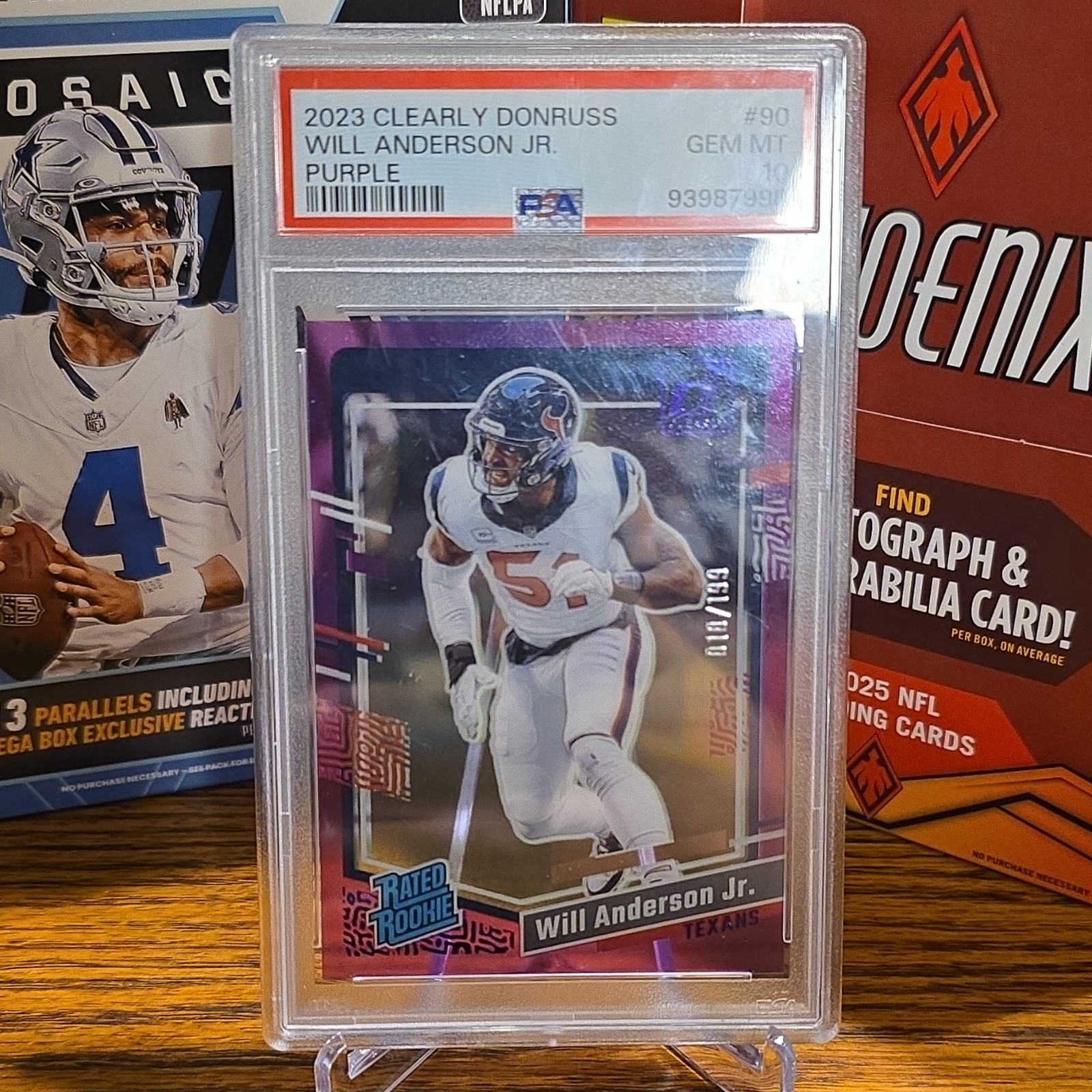 Will Anderson Panini Clearly Donruss #90 Purple