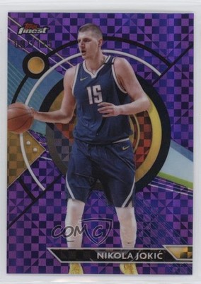 2023 Topps Finest Common Purple Checkerboard Refractor /125 Nikola Jokic #1 00am
