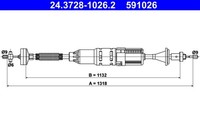 Kupplungsseil Kupplungszug Ate 24.3728-1026.2 FüR Espace Renault 2 J636 J633 4X4