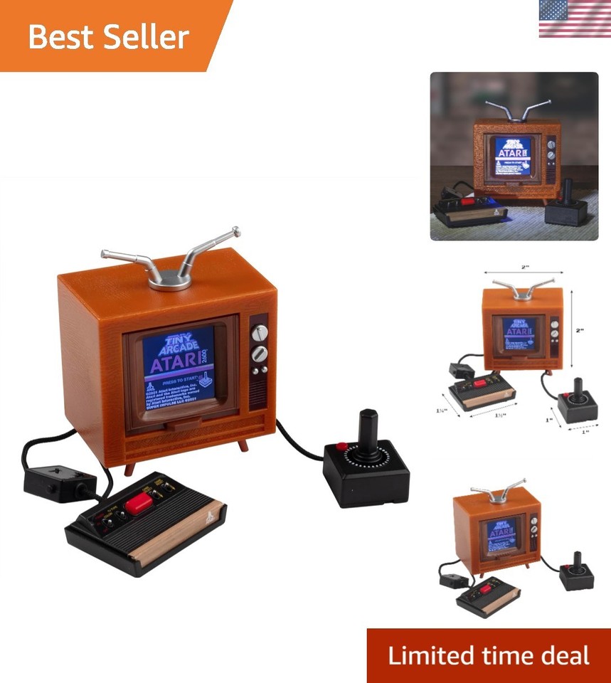 The official Atari 2600 Mini is a plug-and-play nostalgia bomb with a real joystick — a genuinely fun retro gift that looks great on a shelf too.