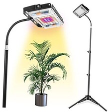 Grow Light with Stand, Full Spectrum LED Floor Plant Light for One Head Black