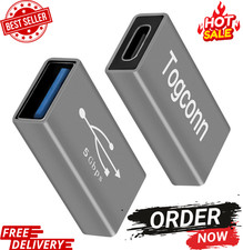 USB C to USB 3.0 Adapter 2 Pack ,USB Type-C Female to USB A Female Coupl...