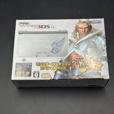 Nintendo New 3DS LL Monster Hunter 4G Special Pack IPS Screen CIB Japan Read #93