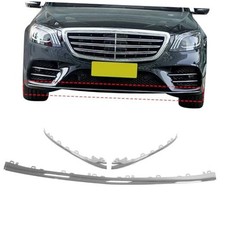 Front Bumper Lip Trim Molding Chrome Front Bumper Center Left Right Trims