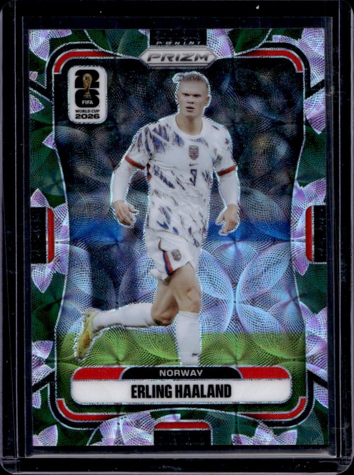 2026 Panini Prizm World Cup Erling Haaland Lotus Flower #/18 Norway view 1