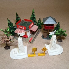 Aurora Faller HO Model Accessories Lot Trees Start Pylon Tower 212 Coke Stand