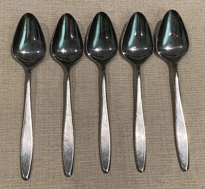 5 Easterling RHINELAND Stainless Japan Table/Oval Soup Spoons 7-3/8''