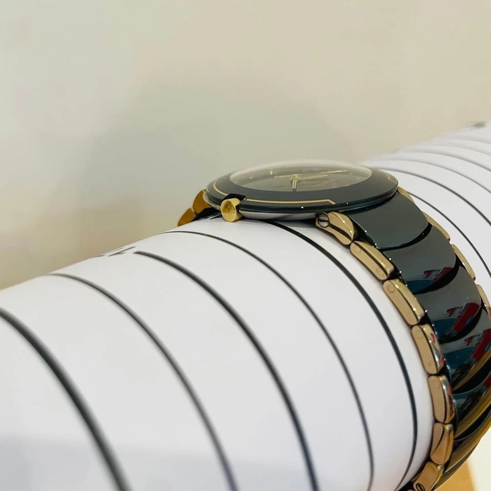 RADO DIASTAR Black Round Quartz Watch Unisex New Battery No Case Used - Image 4 of 4