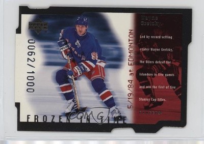 1998-99 Upper Deck Frozen in Time Die-Cut Quantum 62/1000 Wayne Gretzky HOF 15za